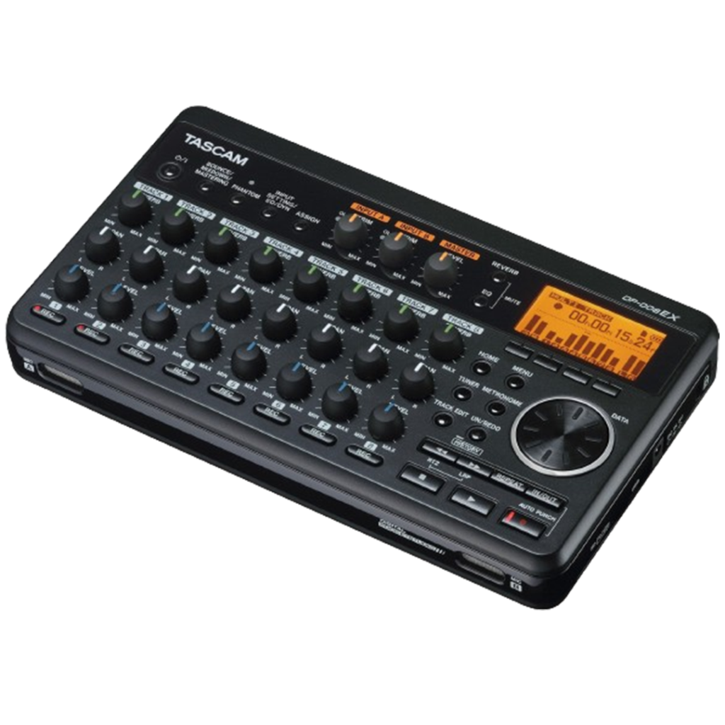 Tascam DP-008EX with its versatile recording features, a multitrack recorder for independent artists and producers.
