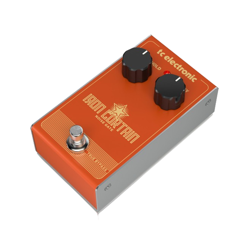 The TC Electronic Iron Curtain noise gate is celebrated for its robust design and functionality among the noise gate pedals.