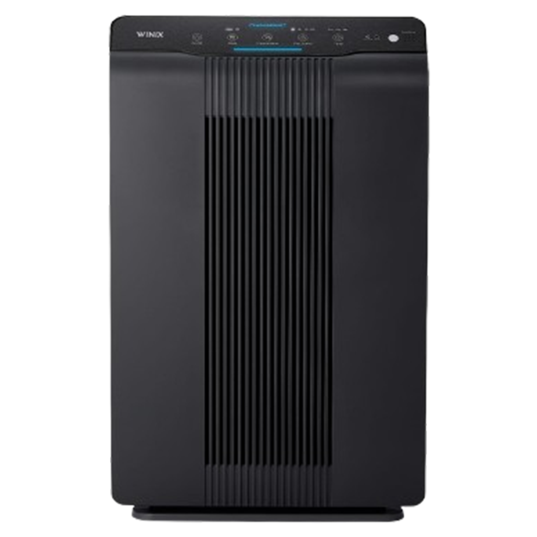 The Winix 5500-2 offers exceptional air cleaning capabilities against germs, featuring a sleek black design and advanced filtration technology, making it a top home air purifier for germs.