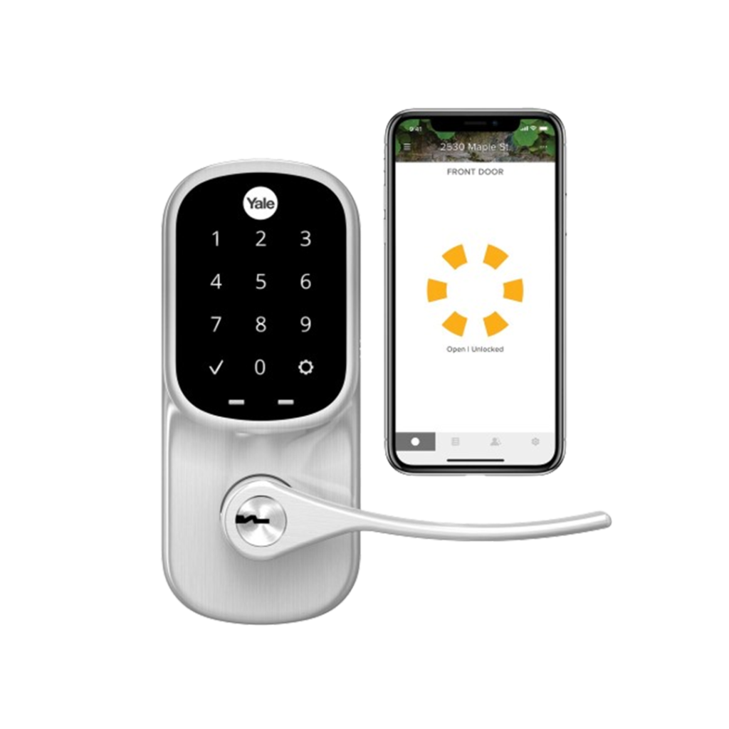 Yale Assure Lever, an exceptional choice for those seeking the best smart lock for HomeKit, blending convenience with style.