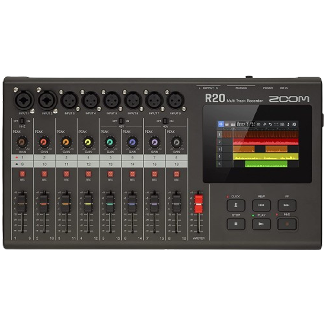 The Zoom R20 multitrack recorder offers advanced recording capabilities, positioning it as a multitrack recorder for studio and field use.
