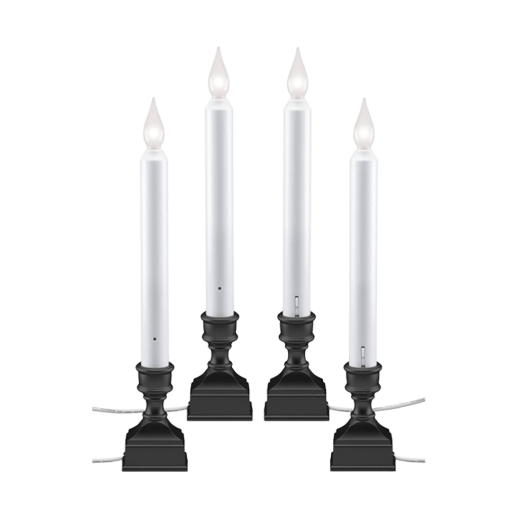 Illuminate your windows with the elegance of 612 Vermont LED electric window candles, featuring sensors for automated lighting.