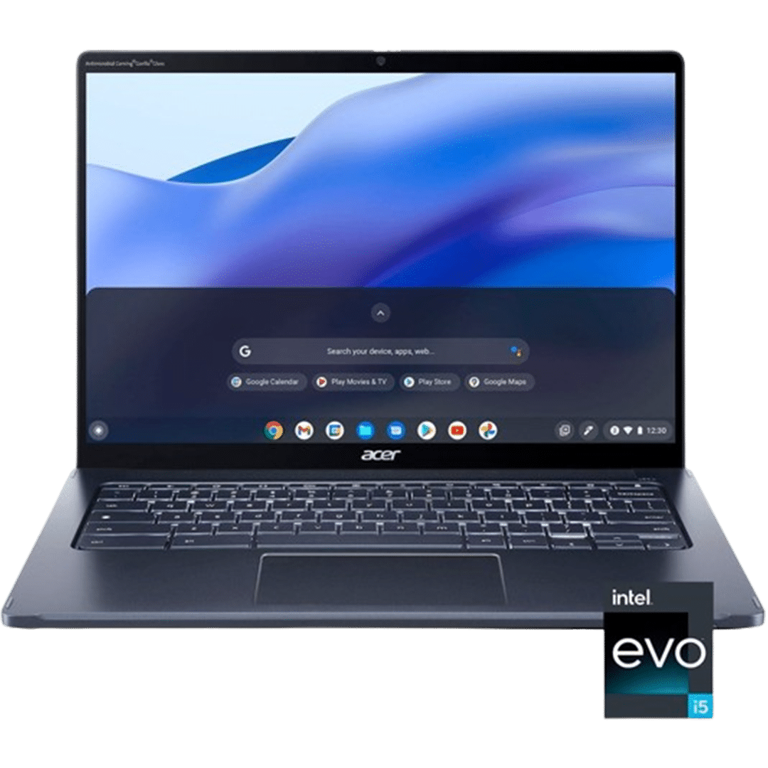 Best laptop for high school students, the Acer Chromebook Spin 714 in laptop mode, highlighting its sleek design and productivity features.
