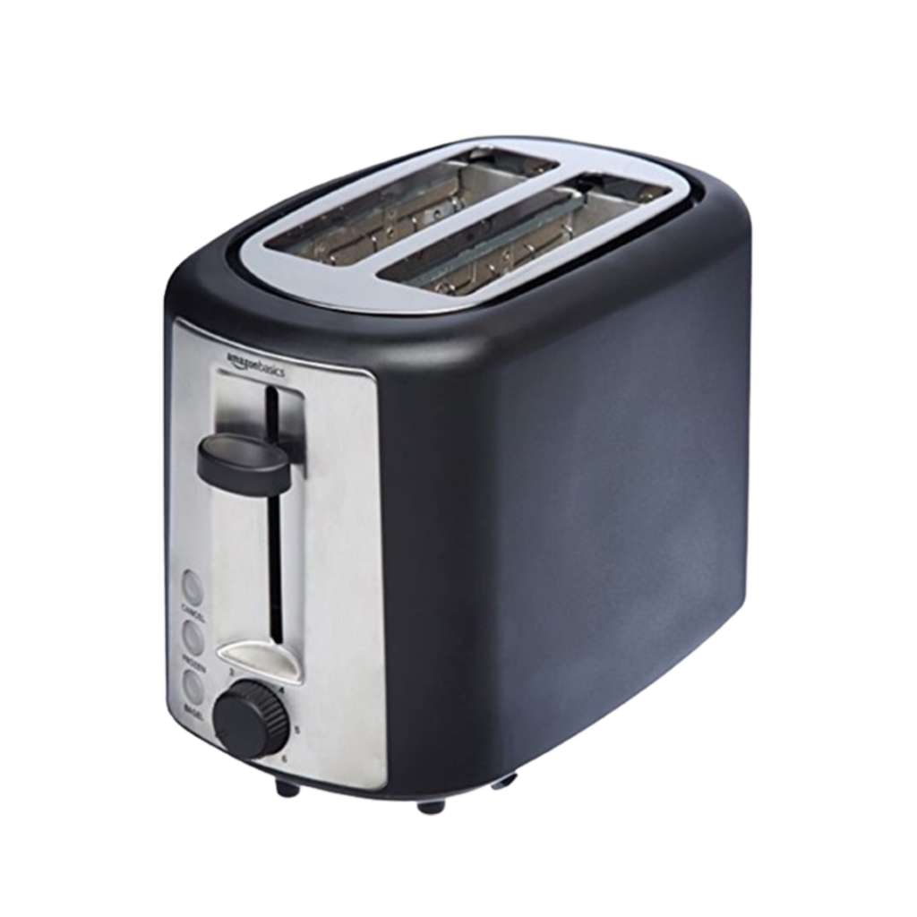 The AmazonBasics 2-Slice Toaster is a compact and affordable option for those looking for an efficient and easy-to-use appliance for their morning toast.