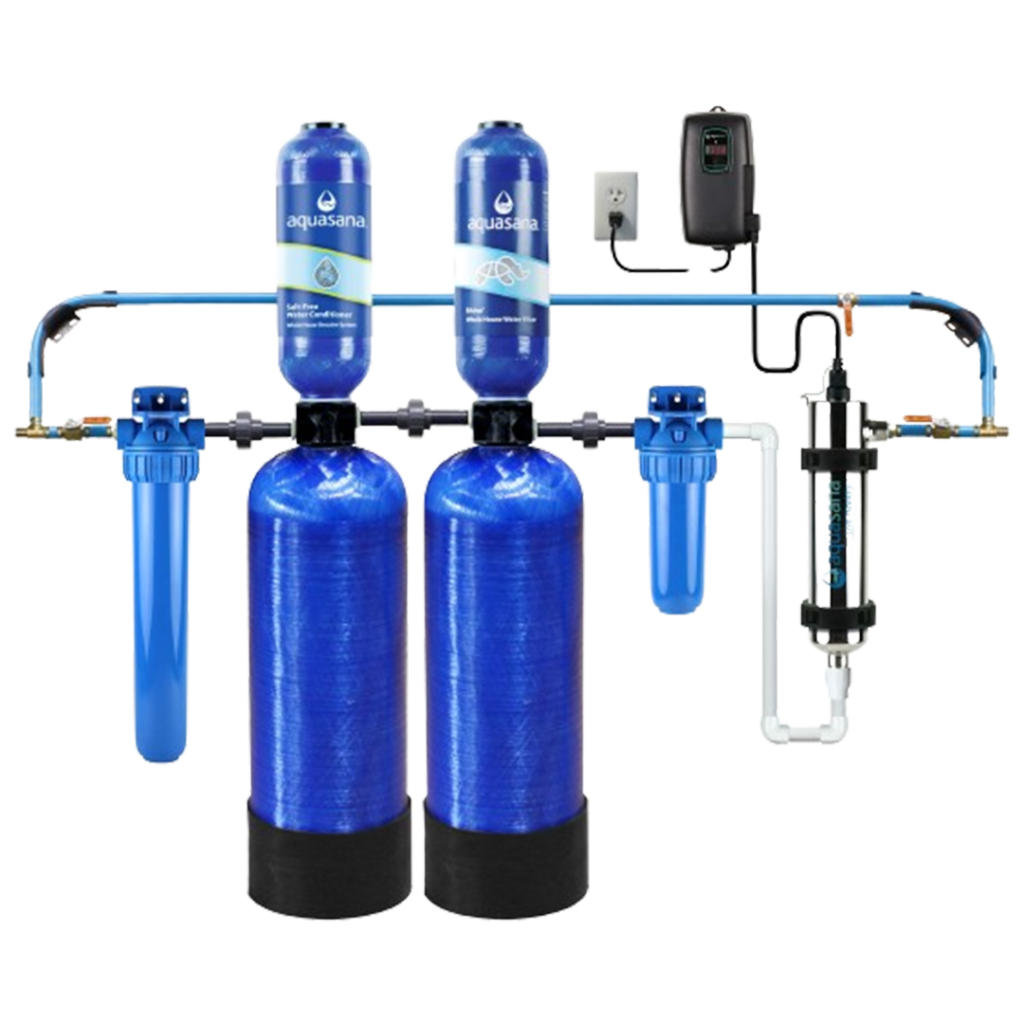 Aquasana's best water softener and filtration system tailored for well water, providing comprehensive treatment for the entire home.