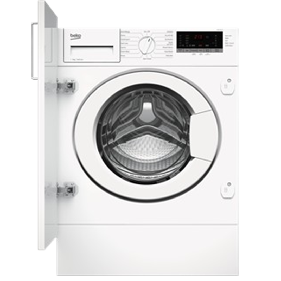 Quietly care for the environment and your clothes with the Beko RecycledTub WTIK76151F, an exceptional quiet washing machine.