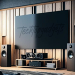 A sophisticated home entertainment setup showcasing a large flat-screen TV flanked by floor-standing speakers, central to the best budget home cinema system for tech-savvy enthusiasts.