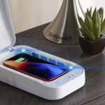 The PhoneSoap Pro shines as the best phone sanitizer, elegantly designed to keep your devices free from germs in a home setting.