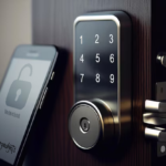 Enhance your Airbnb with this smart keypad door lock, showcasing the best of digital convenience for secure and smooth guest entry.