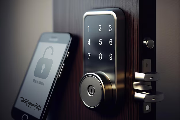 Enhance your Airbnb with this smart keypad door lock, showcasing the best of digital convenience for secure and smooth guest entry.