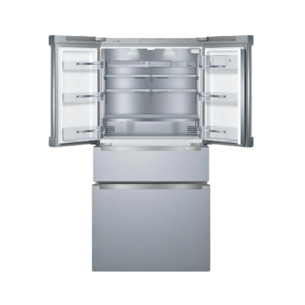 The Bosch B36CL80ENS stands out as the best refrigerator with a nugget ice maker, merging elegant design with innovative refrigeration technology.