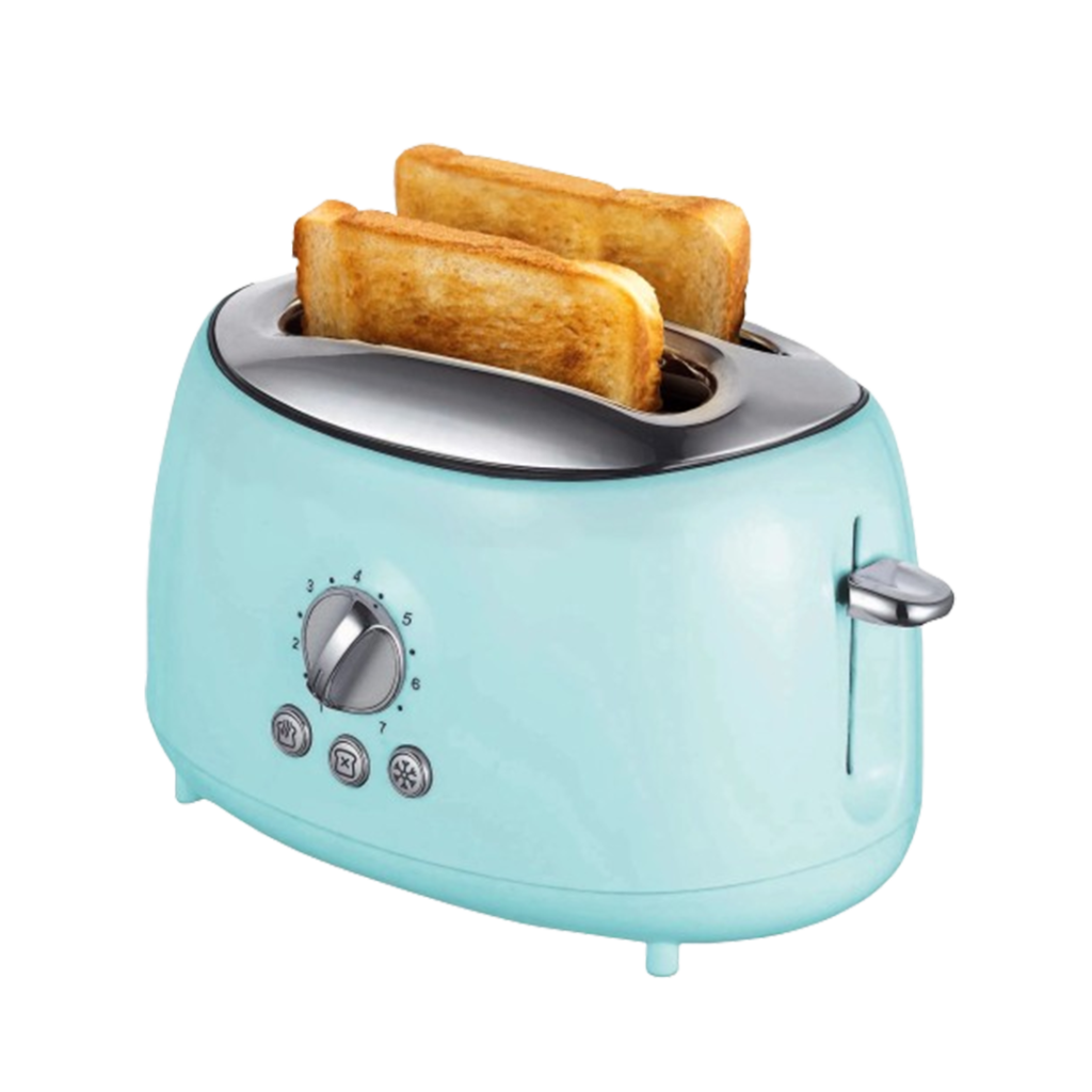 Brentwood Appliances brings a touch of nostalgia with their cool-touch pastel blue toaster, making it a top contender for the best cheapest toaster that doesn't skimp on style.
