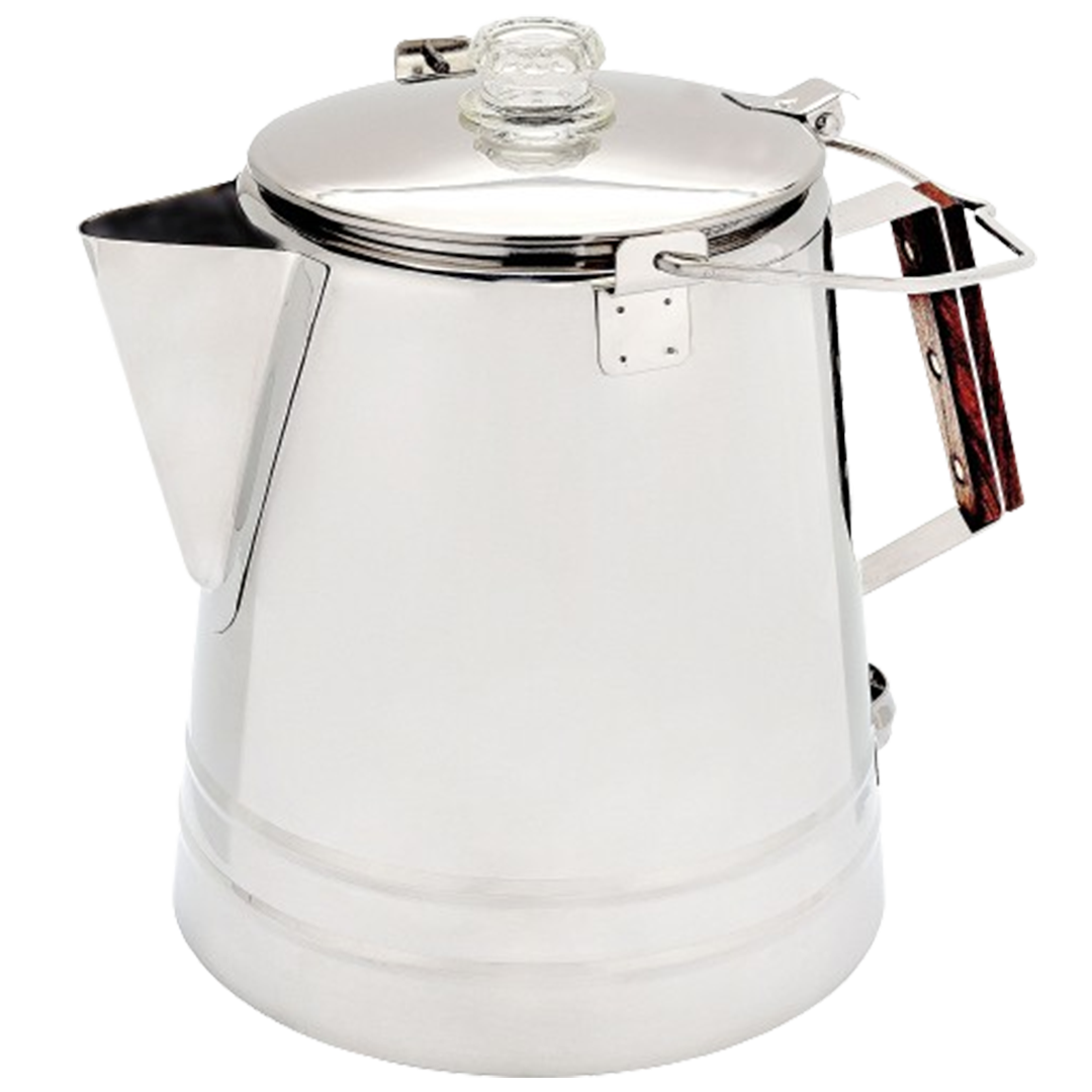 Best backpacking coffee maker for avid adventurers, the Coletti Butte Camping Coffee Pot, with a sturdy handle and spout.