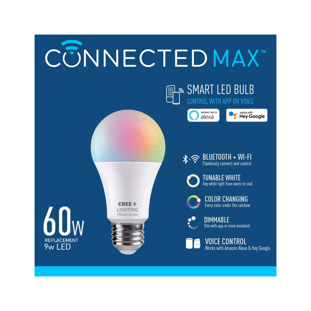 Illuminate your home with Cree Connected Max Smart LED, compatible with the best smart doorbell without subscription for an integrated smart home experience.