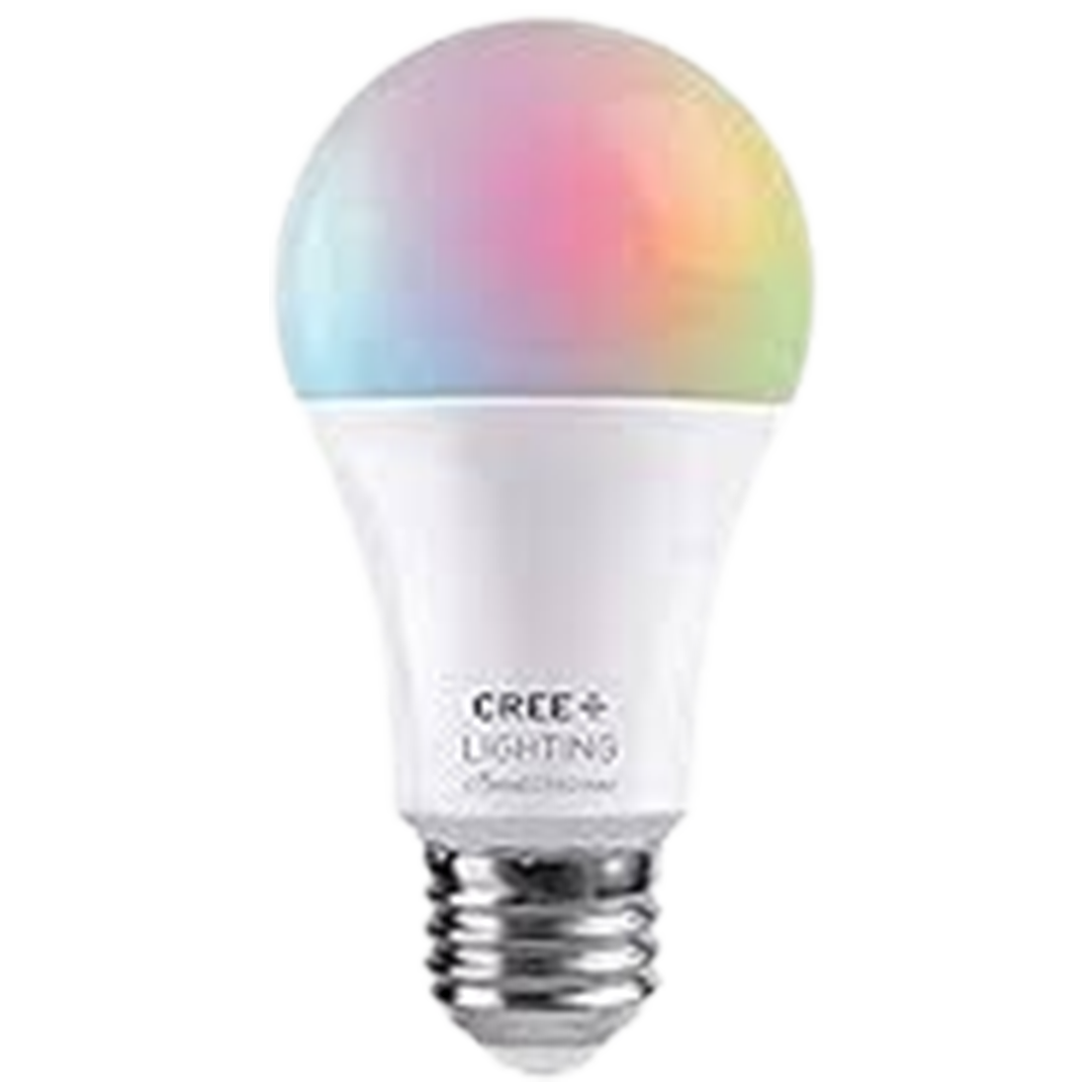 The Cree Connected Max Smart LED bulb pairs seamlessly with the best smart doorbell without subscription, adding color and brightness to any smart home.
