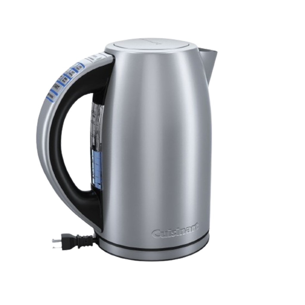 The Cuisinart CPK-17 PerfecTemp kettle, acclaimed as one of the best electric tea kettles with temperature control, designed for tea lovers who value precision and ease.