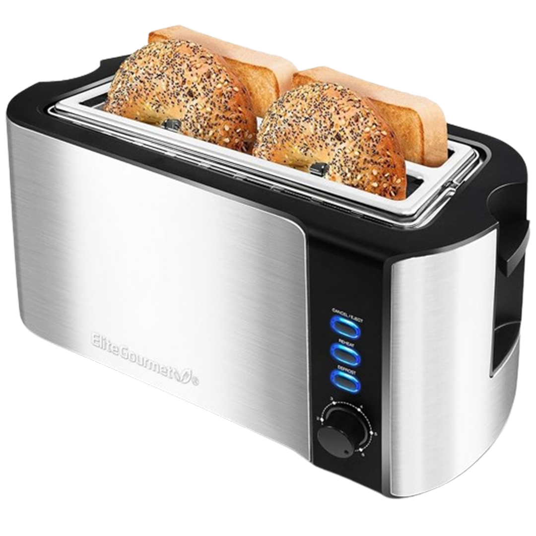 The Elite Gourmet ECT-3100 4-Slice Toaster with bread highlights its exceptional toasting capabilities, solidifying its reputation as the best toaster for those who want quality without the high cost.