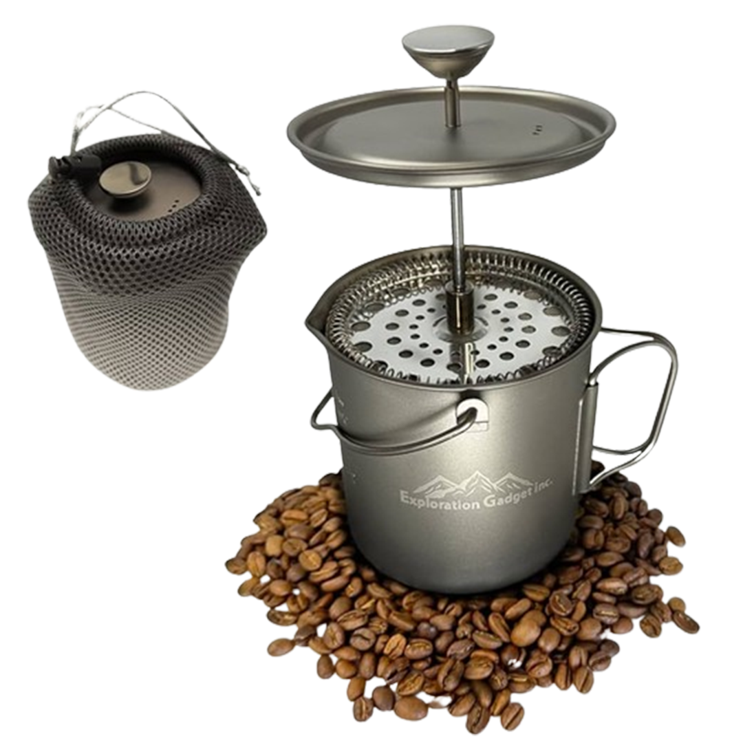 A best backpacking coffee maker for those on the move, the Exploration Gadget Coffee Maker, with its practical and portable design.