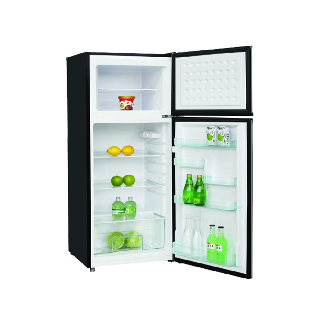 The Frigidaire EFR751 shown with an open door to reveal spacious interior storage, a top contender for the best freezerless refrigerator for home or office use.