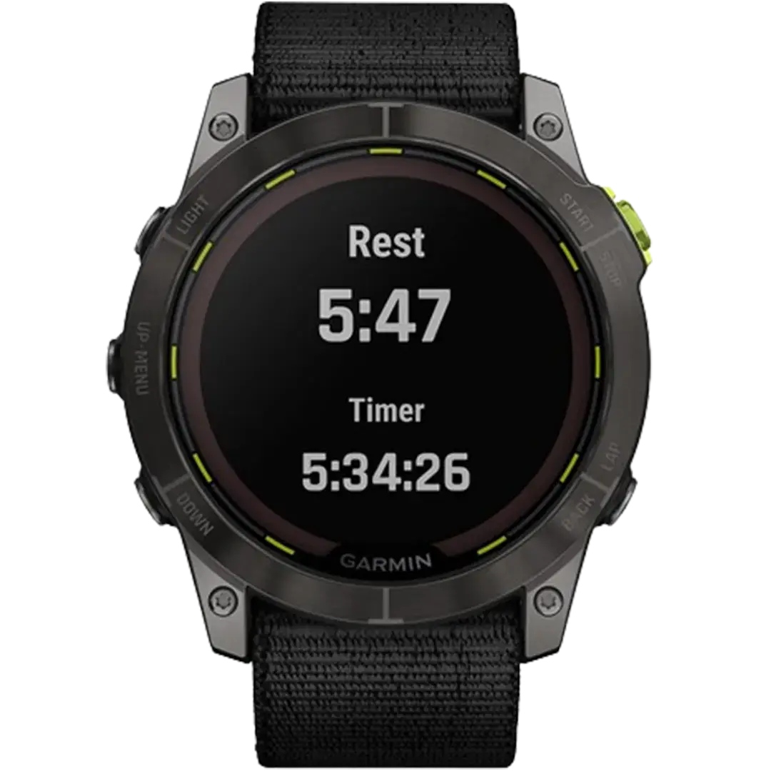 Trail runners will appreciate the Garmin Enduro 2, the best GPS watch for endurance and navigation, with a robust design and extended battery life.