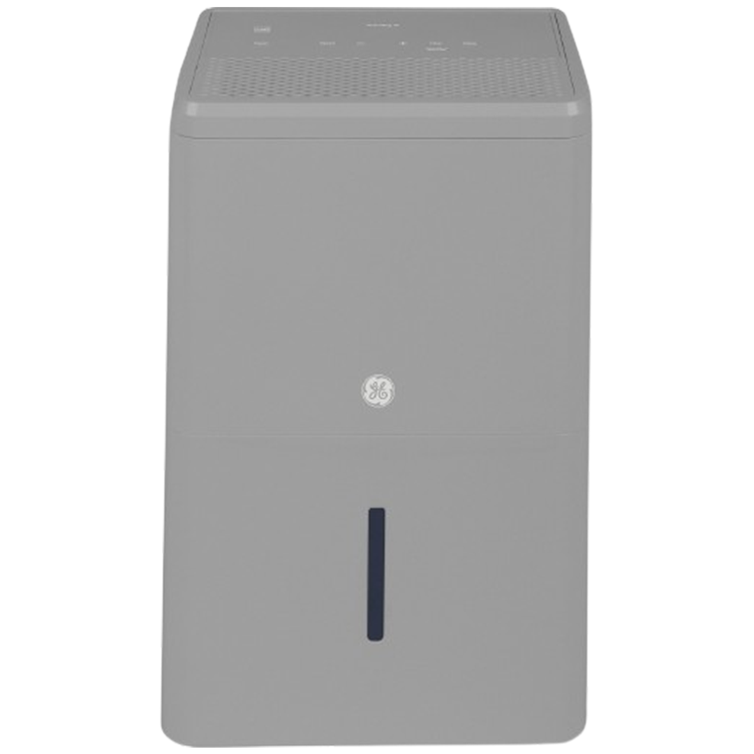 Recognized as the best dehumidifier for small bathrooms, the GE Dehumidifier with a built-in pump combines functionality with a sleek grey exterior.