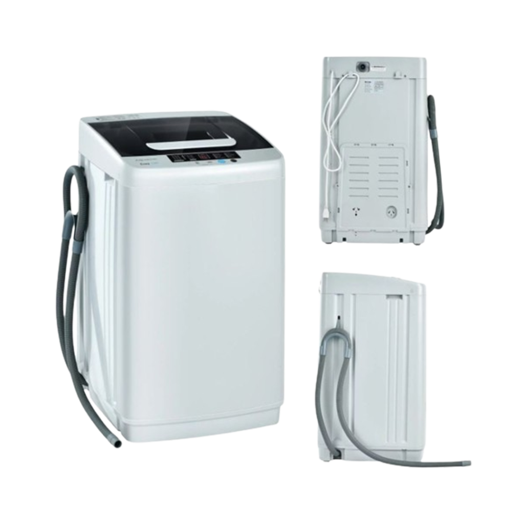 The Giantex Portable Washing Machine is designed with spacious capacity, making it one of the best washing machines for comforters, ensuring thorough and gentle cleaning.