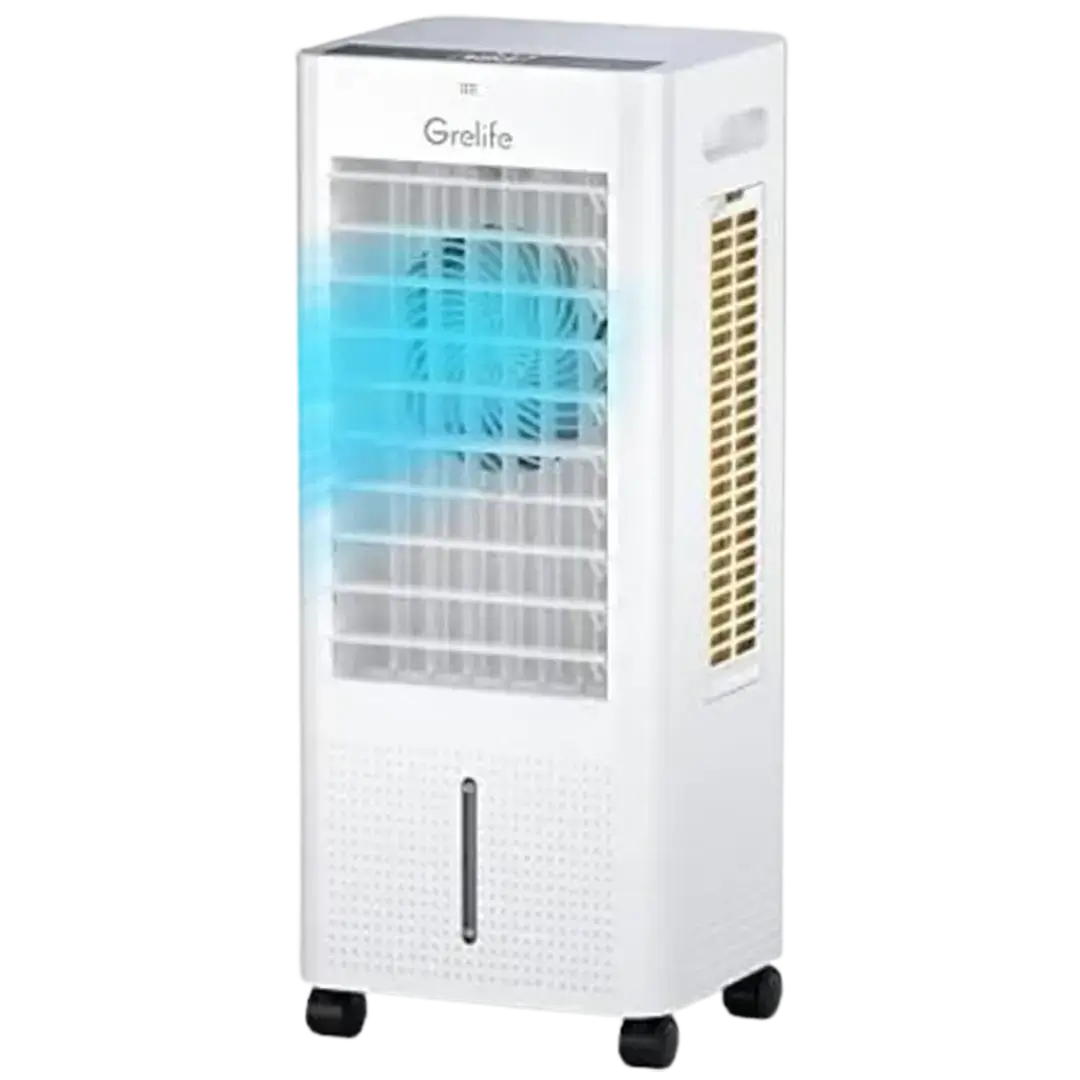The Grelife Portable Evaporative Cooler is your solution for the best affordable portable air conditioner, offering enhanced cooling with convenient ice packs.