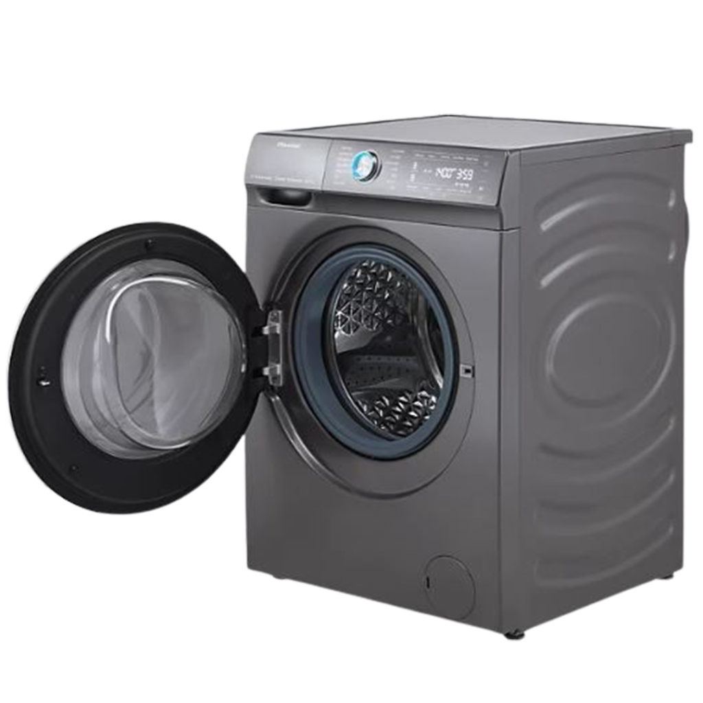 Hisense WDQR1014EVAJM is revolutionizing laundry day with its place among the best quiet washing machines, providing undisturbed operations.