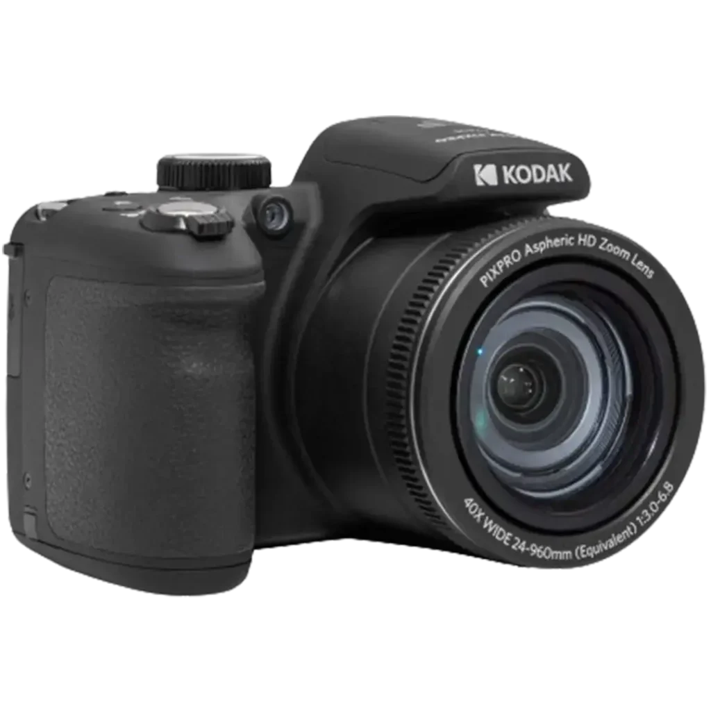 The Kodak PIXPRO AZ405 BK, with its powerful zoom lens, is an excellent choice for the best camera for car photography, making distant details come into sharp focus.