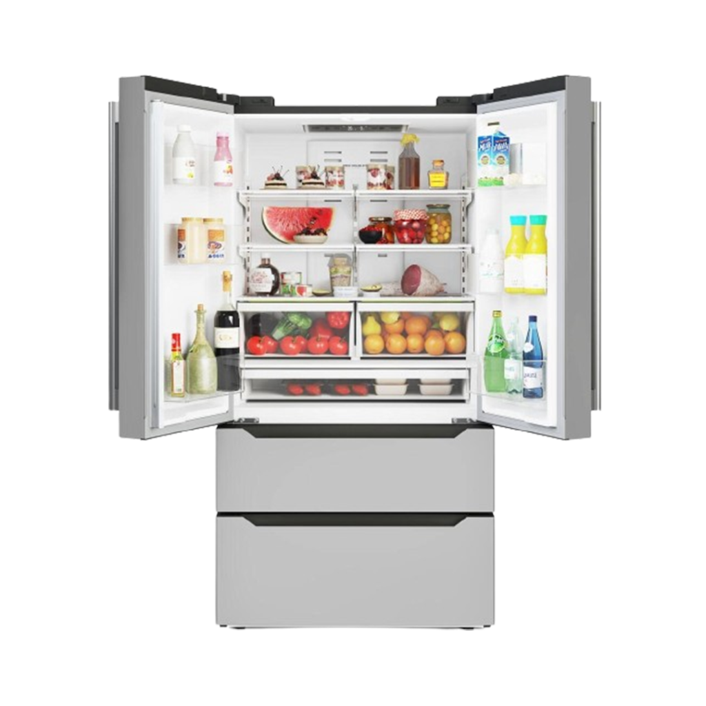 The KoolMore RS-FR22 refrigerator is the best choice for those who need a compact fridge with a powerful nugget ice maker.
