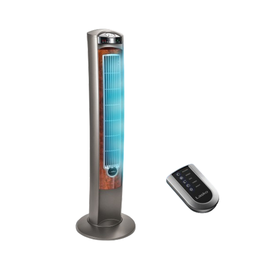 Lasko Oscillating Tower Fan is ranked as one of the best smart tower fans, offering wide coverage and oscillation features.