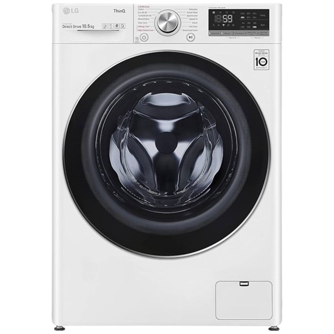With the LG F4V710WTSE, achieve impeccable cleaning silently, marking its place as a best quiet washing machine.