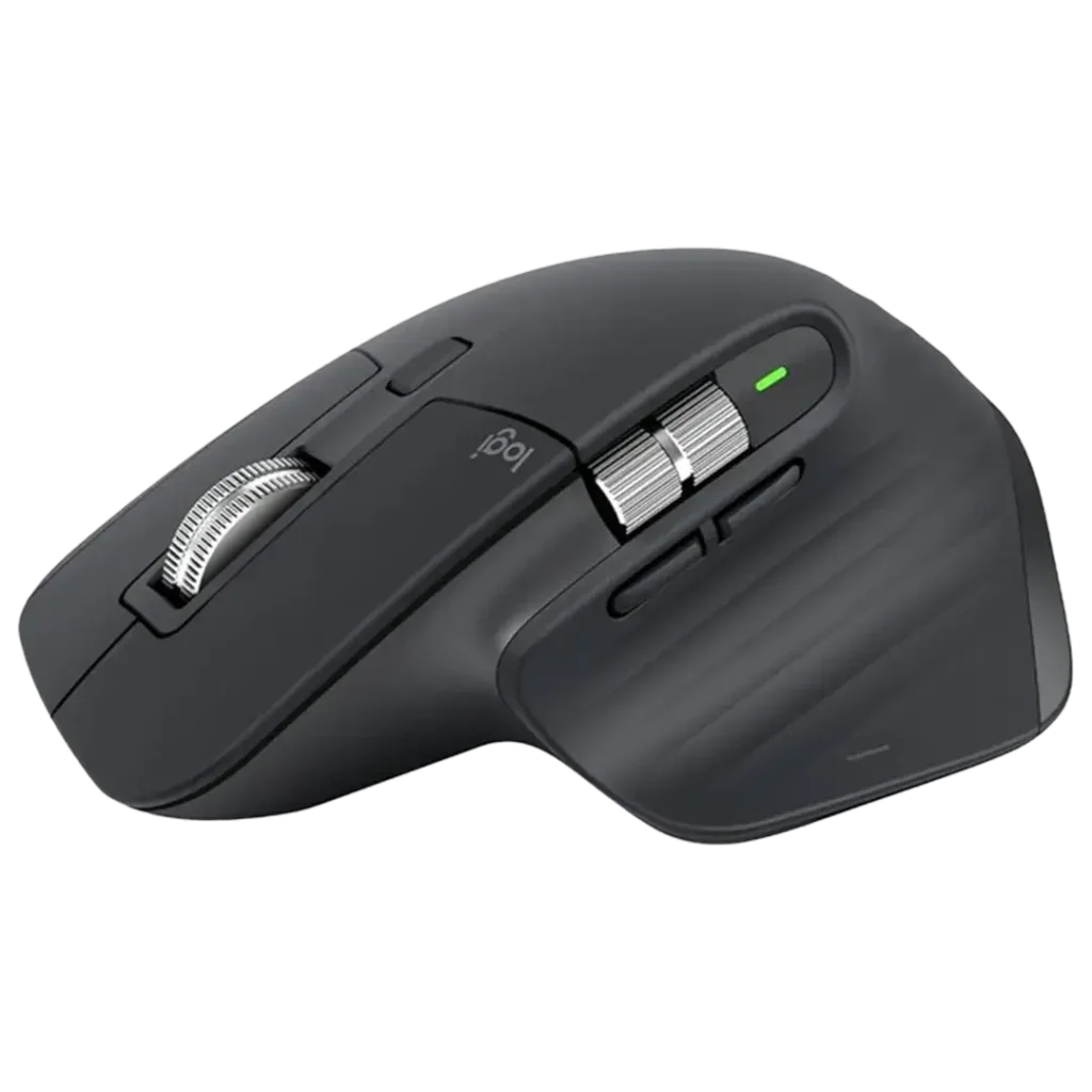 The Logitech MX Master 3S, in its sleek black finish, sets the standard for advanced work mice with its ultra-precise scrolling wheel and customizable buttons. It's engineered for power users, making it a top contender for the best Logitech mouse for work.