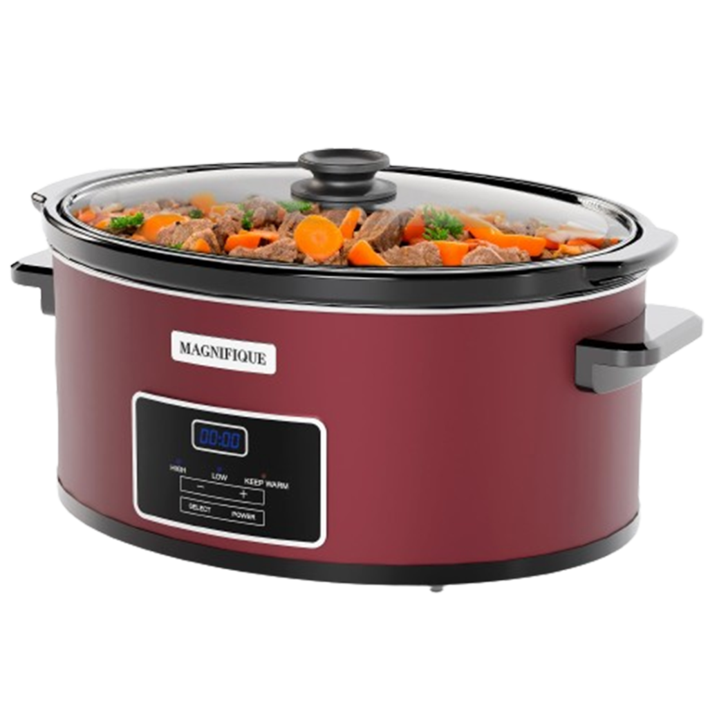 The Magnifique oval digital slow cooker offers state-of-the-art features, securing its spot as one of the best quart slow cookers for modern kitchens.