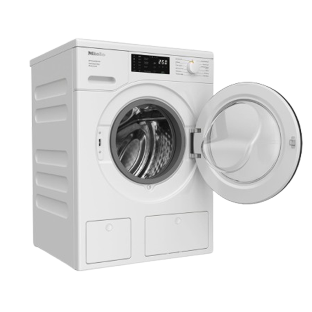 The Miele WED665 washing machine excels in delivering a hushed operation, securing its spot as a best quiet washing machine.