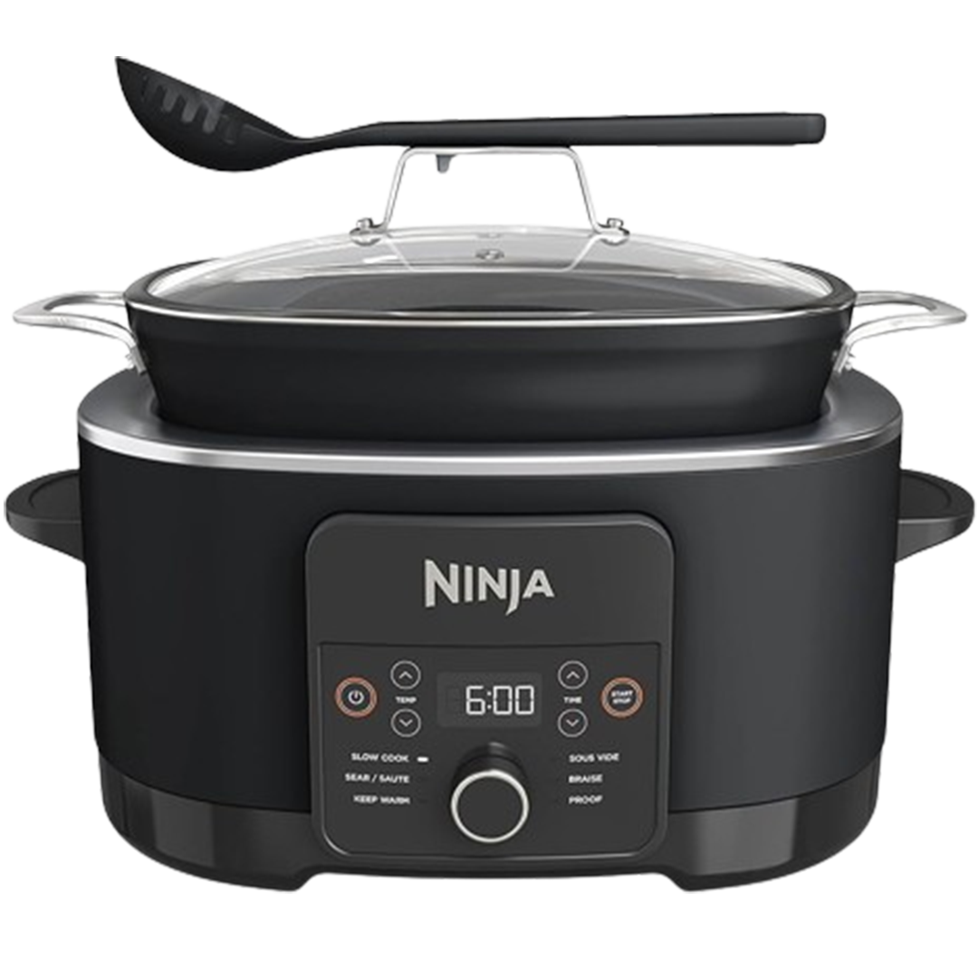 Ninja's black and blue slow cooker combines technology and capacity, making it a strong contender for the best quart slow cooker on the market.