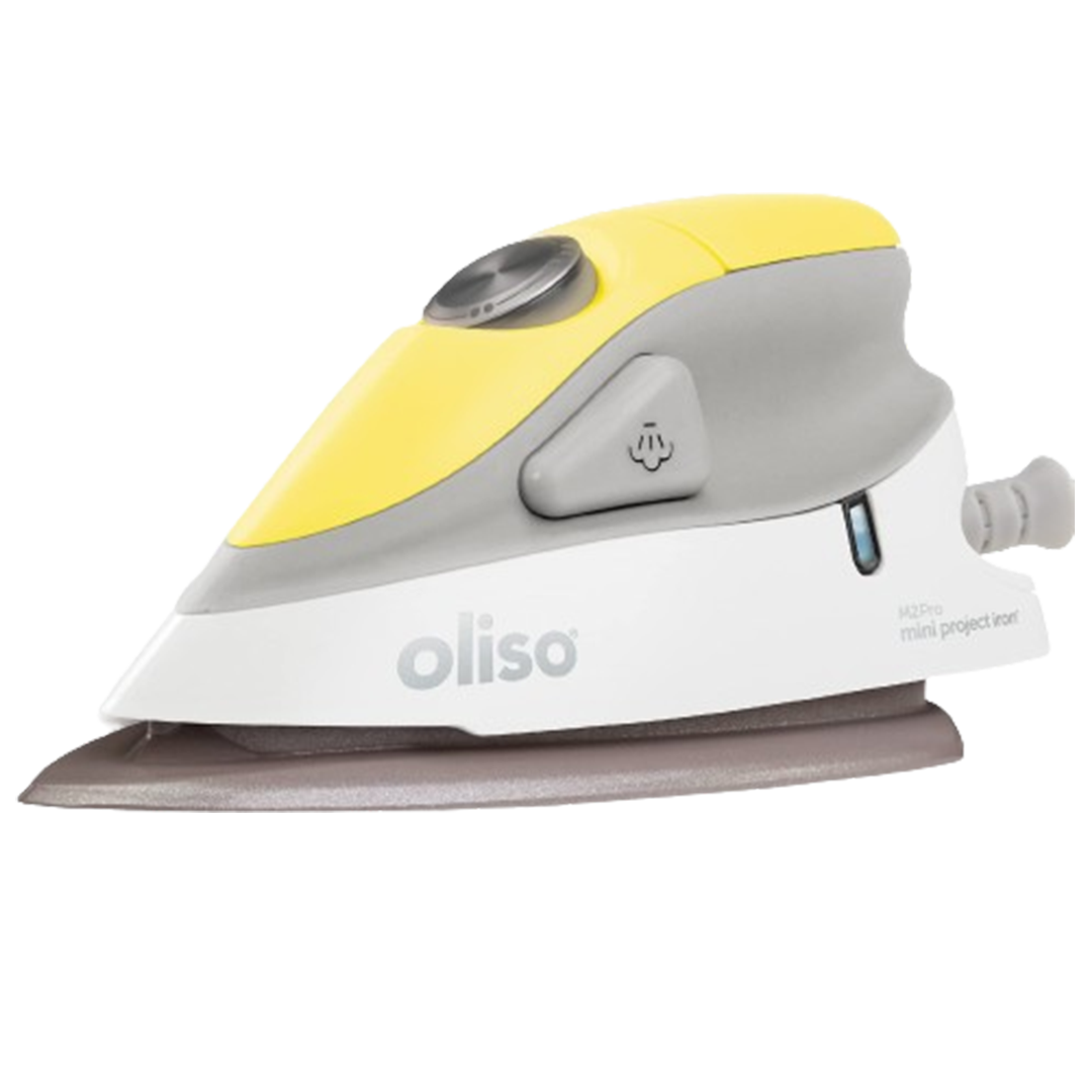 Oliso M2 Mini Steam Iron, combines vibrant design with powerful steam for the best quilting experience.
