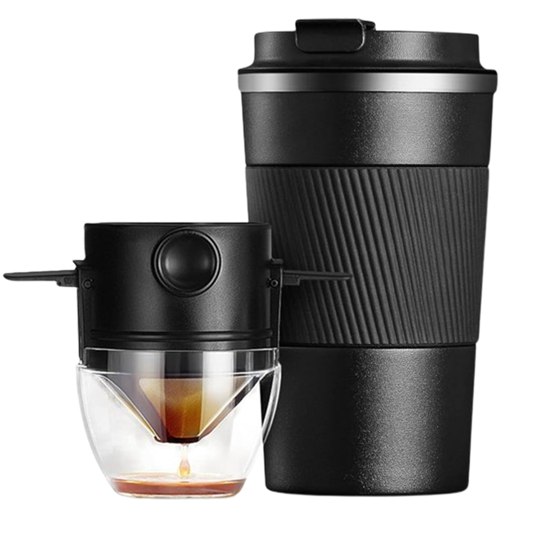 Best backpacking coffee maker for simplicity and efficiency, the Oneisall Camping Portable Coffee Maker with a compact design.