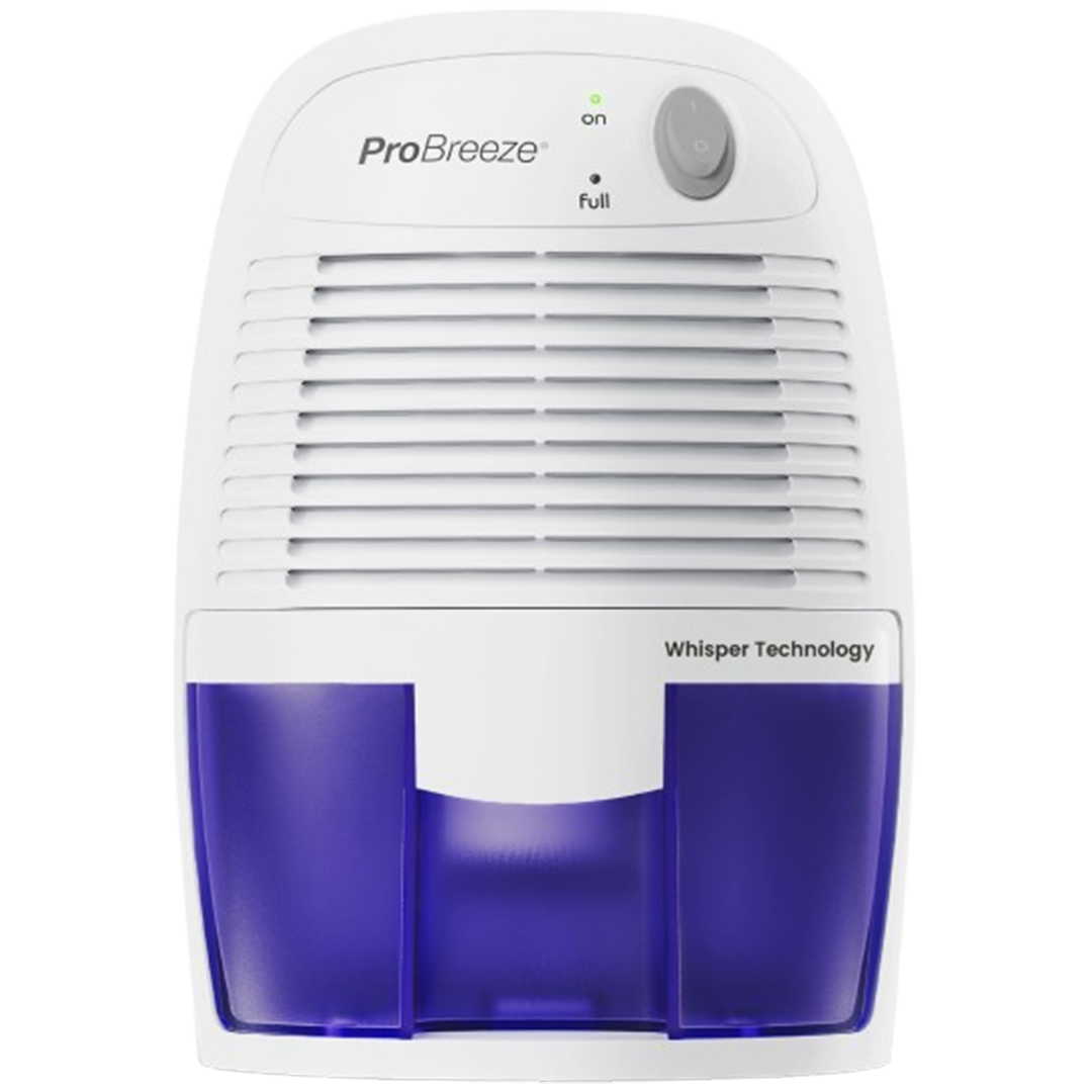 The Pro Breeze Mini Portable Dehumidifier is featured as the best dehumidifier for camper owners, combining quiet operation with compact design.