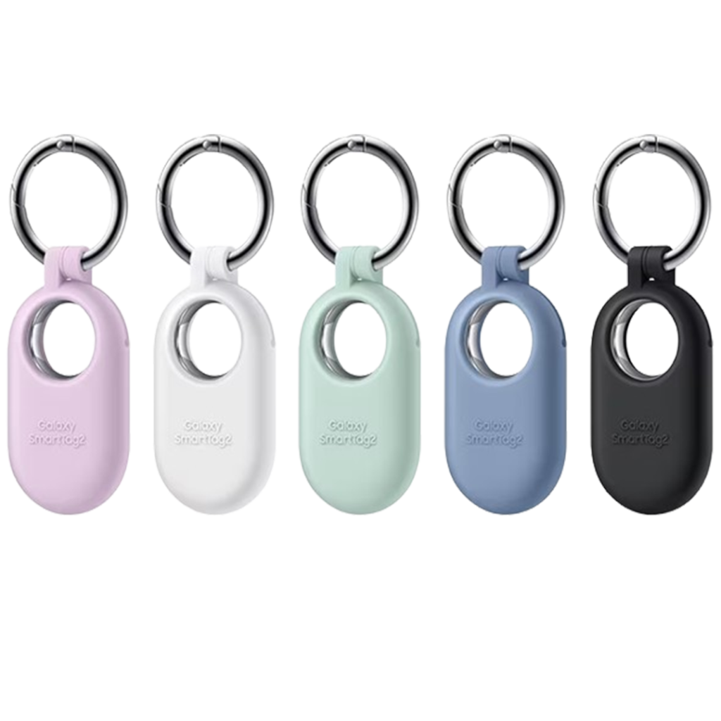 The Samsung Galaxy SmartTag2 collection, available in pastel and classic hues, tailor-made for Android users seeking a smart way to locate keys.