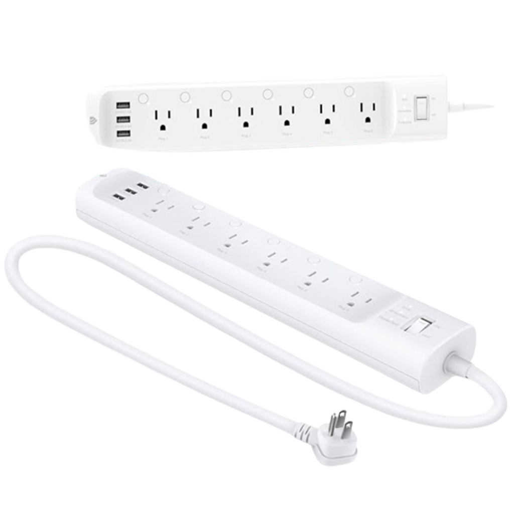 The TP-Link Kasa Smart Wi-Fi Power Strip (HS300) is a comprehensive solution for best smart outlets, featuring multiple outlets and USB ports for device charging.