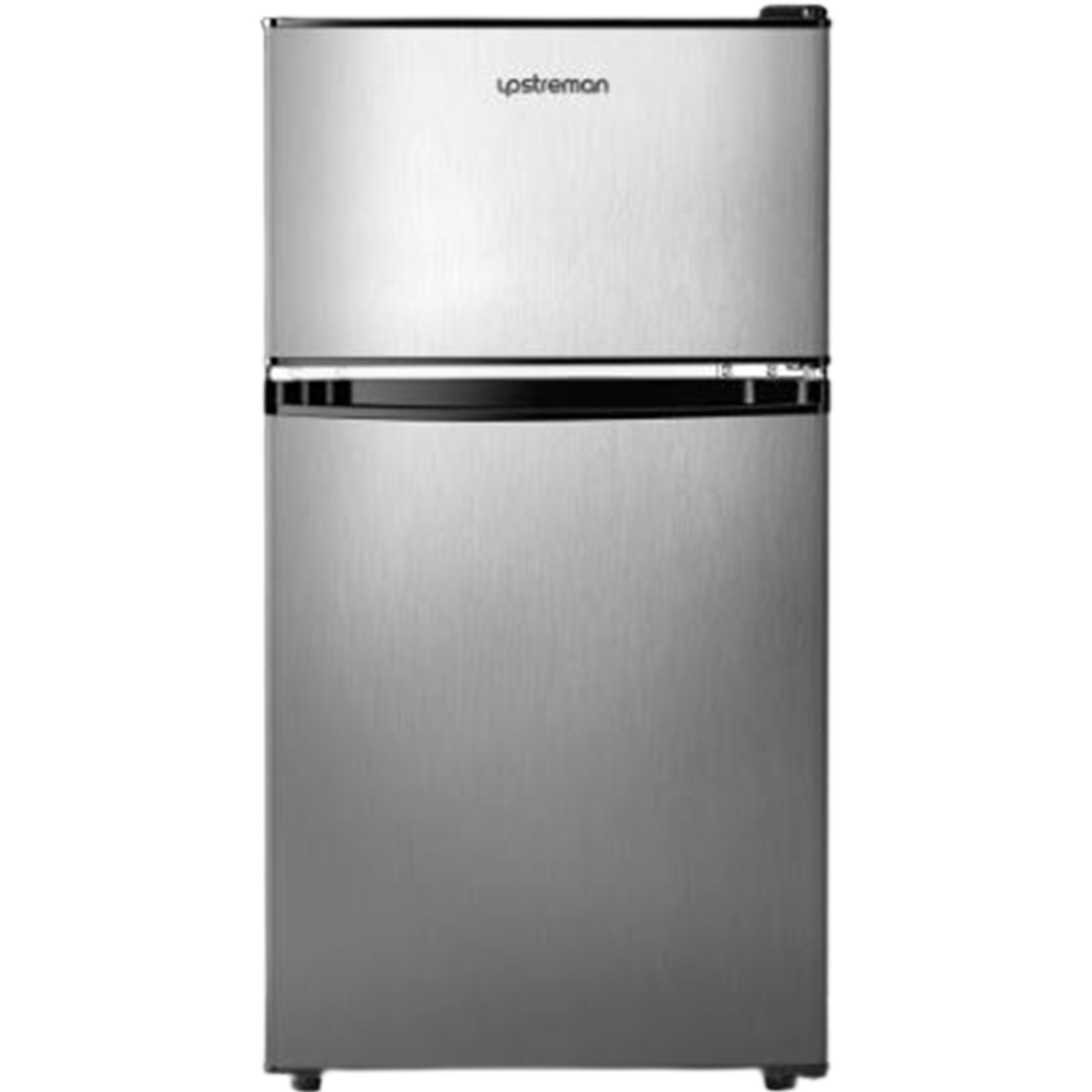 Experience the best in refrigeration with the Upstreman Double Door fridge, equipped with a nugget ice maker to keep your beverages cold and refreshing.