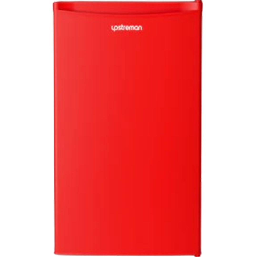 Upstreman's BR321 best refrigerator, a freezerless mini fridge in a vibrant red hue, offering stylish cooling solutions for modern living spaces.