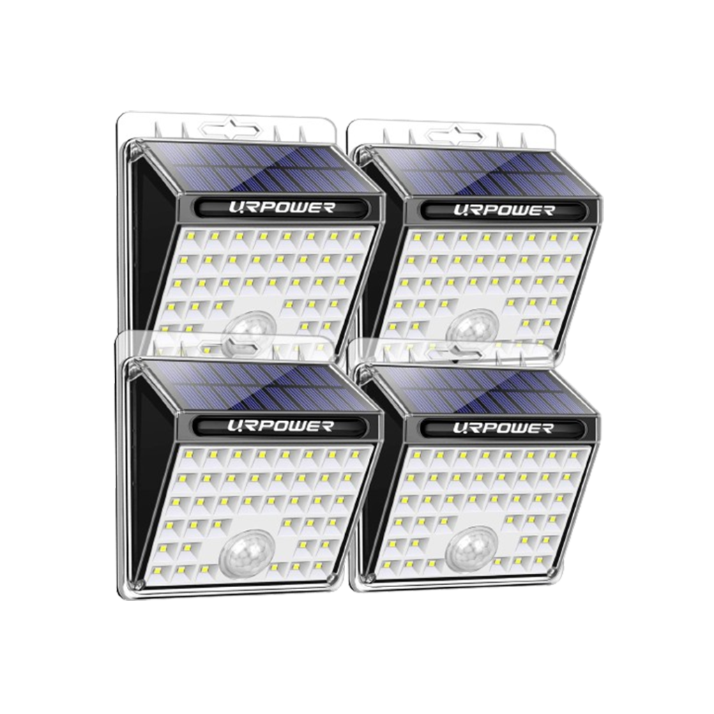 URPOWER Solar Lights Outdoor are equipped with 40 LED motion sensors, offering compact yet powerful lighting, and are recognized as one of the best solar flood lights with motion sensor options available.