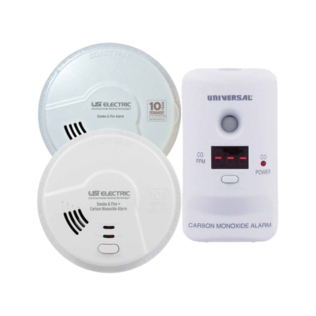 The USI AMIB3051SC combines smoke and carbon monoxide detection in one device, recognized as one of the best detectors for ensuring safety against fire and gas threats.
