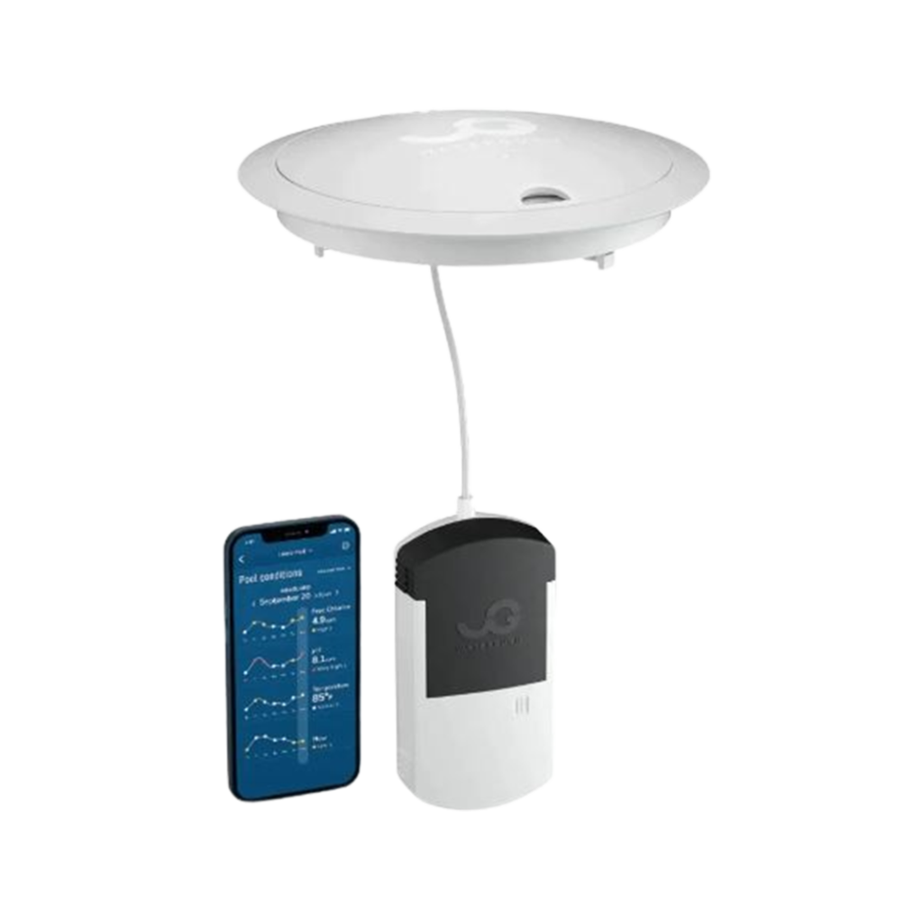 WaterGuru Sense smart pool monitor brings advanced pool care technology to your fingertips, ensuring crystal clear water with smart, app-based monitoring.