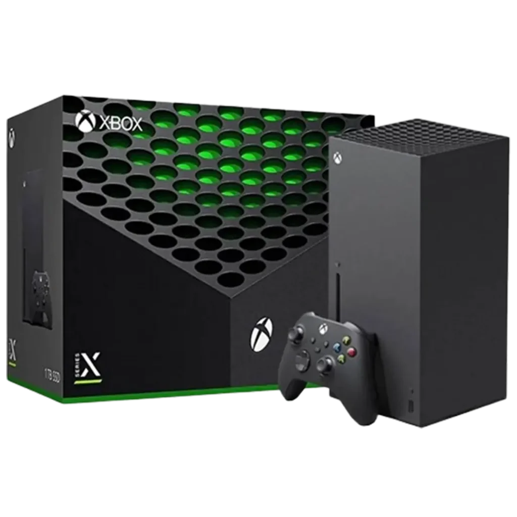 The Xbox Series X console with its controller, showcasing its modern design as one of the best gaming consoles for beginners in the next-generation gaming category.