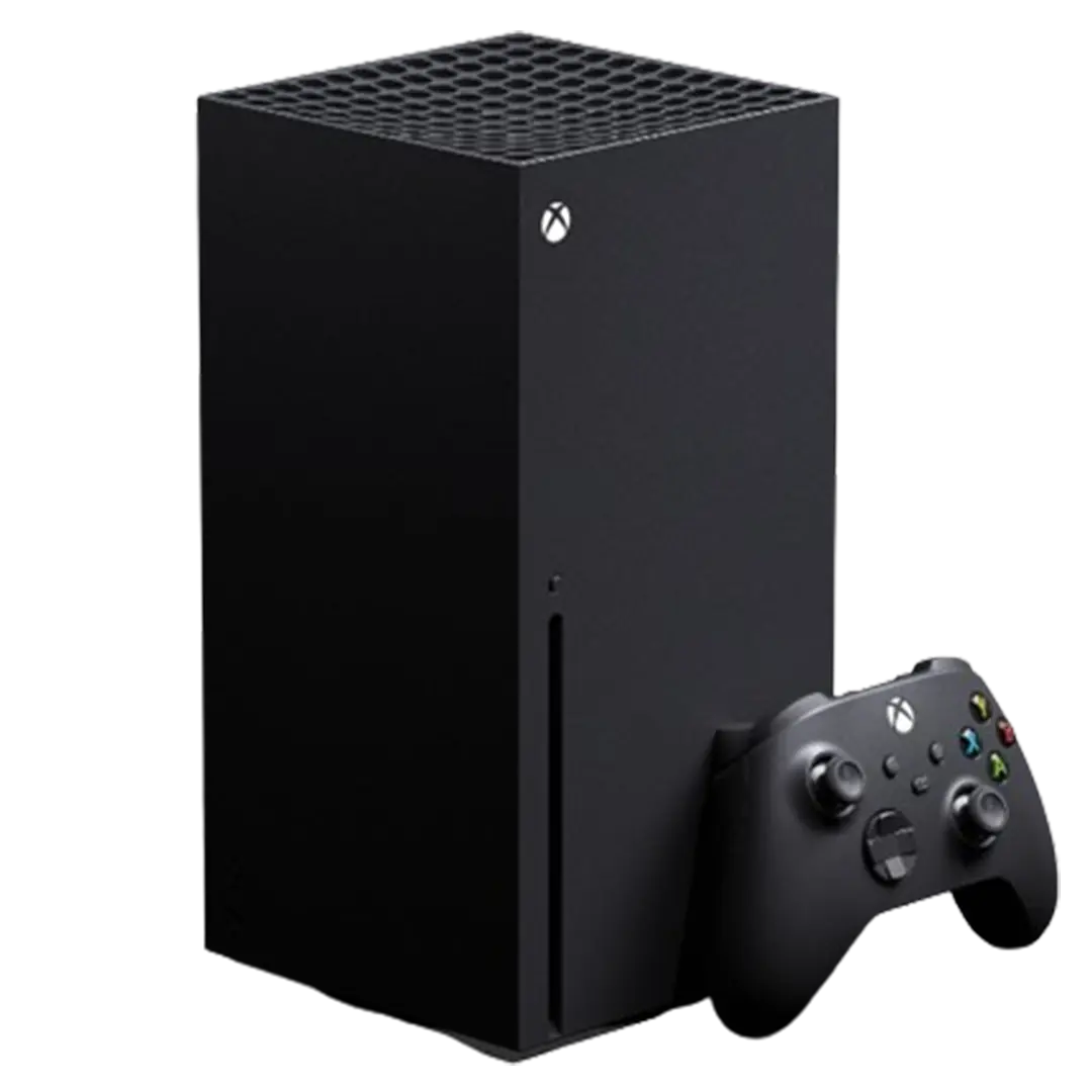 The Xbox Series X console from a different perspective, emphasizing its powerful specs while being one of the best gaming consoles for beginners due to its straightforward interface.