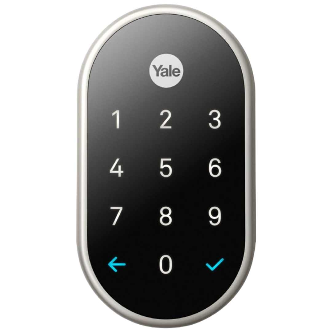 The Yale Assure Lock SL offers a sleek, key-free touchscreen keypad, integrating seamlessly with Alexa for hands-free voice control and home security.