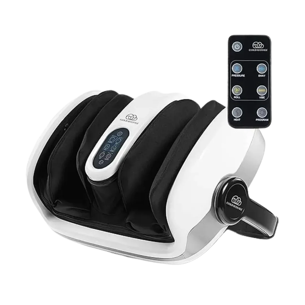 The Cloud Massage Shiatsu Foot Massager offers a dynamic shiatsu massage experience, designed to improve circulation and provide soothing relief to tired feet.